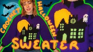 Crocheting a Haunted House Sweater for Halloween!