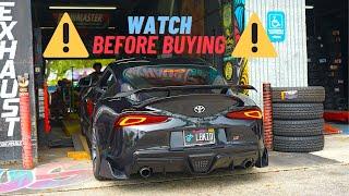 2021 Toyota supra 2.0 GR Muffler DELETE + Burnt blue 4.5 inch **MUST HEAR**