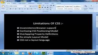 7   Limitations of CSS