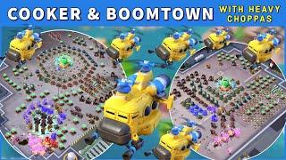 Heavy Choppa SOLOS on Cooker & Boomtown - BOOM BEACH operation attack strategy & gameplay