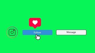 Animated Instagram Follow green screen || NO COPYRIGHT