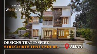 4BHK DOUBLE-STORY HOME WITH MODERN CHARM | ALUVA | 2900 SQ.FT. |  WOODNEST