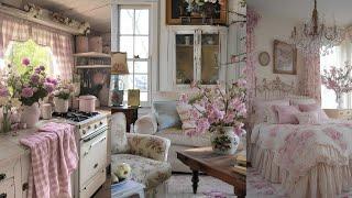 PASTEL PINK, IVORY WHITE ACCENTS COTTAGE DECOR: Unlocking Artistry & Charm of Vintage Textures