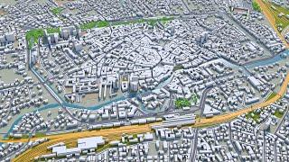 Treviso city Province of Treviso Italy 3d model 20km