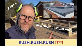 Building a flat roof using a 'warm roof' method PART2 ***FITTING DECK AND ROOF LIGHT CURBS***