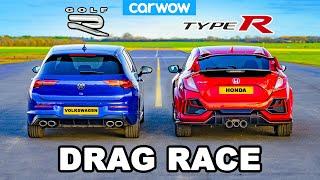 VW Golf R v Civic Type R - DRAG RACE