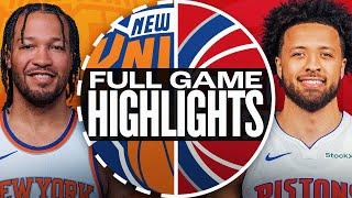 Game Recap: Knicks 128, Pistons 98