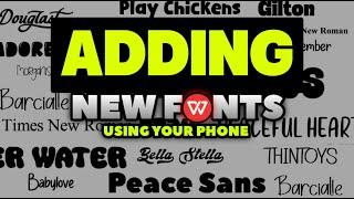 How to add new fonts in the WPS Office app (using your phone)