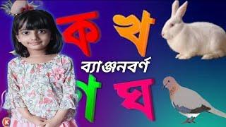 ব্যাঞ্জনবর্ণ ক খ গ ঘ। Bengali Alphabet। বর্ণমালা উচ্চারণ।