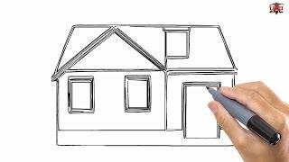 How to Draw a House Easy Drawing Step By Step Tutorials for Beginners - UCIDraw