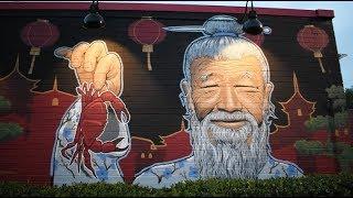 The Murals of Wu's Cajun Seafood, Charlotte, North Carolina-Artisan Rooms