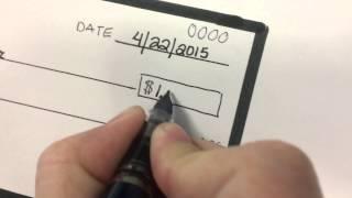 How to write a check