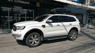 กล่องใส่ของบนหลังคารถ KETSU RoofBox M2 ใส่ Ford Everest เอเวอเรสต์ กล่องหลังคา กล่องสัมภาระบนหลังคา