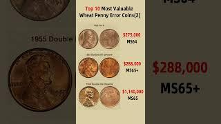 Top 10 Most Valuable Wheat Penny Error Coins-2 #coin #coincollecting #rarecoins #penny #errorcoin