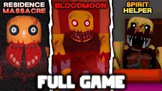 Residence Massacre + Bloodmoon + Spirit Helper - (Full Walkthrough) - Roblox