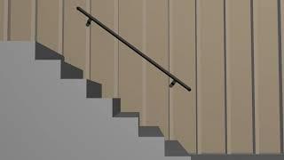 EZ   Round Handrail with Wall Returns