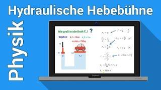 Hydraulische Presse Hebebühne | Physik Übung | Druck Hub Energie berechnen