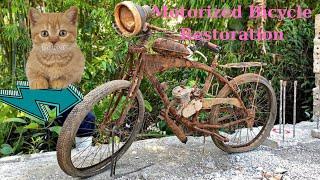 Engine Restoration For Vintage Bicycle With Power Assisted Two Stroke Engine /Old Engine Restoration