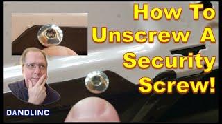 How To Unscrew Security Screw DIY HACK!