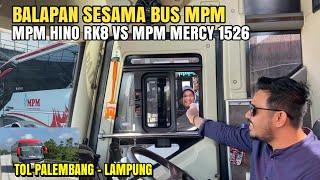 BUS MPM ADU KECEPATAN HINO RK VS MERCY 1526 || CANDAAN SESAMA DRIVER