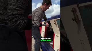 theWORST DIY job on rotten HATCH DOORS  #narrowboat  #narrowboating #boatlife  #diy  #canalboat