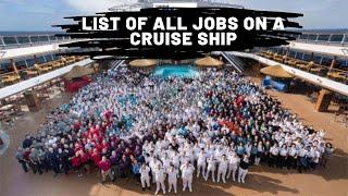 List Of All Jobs On A Cruise Ship