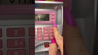 Mini ATM machine that actually works as a piggy bank in pink #miniatm #pink #unboxing