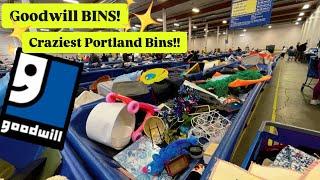 Let’s GO To Goodwill Bins!! The Portland Bins ARE CRAZY! Come Thrift With Me! 100++ Bins!!