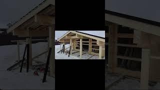 Строительство дома из бруса камерной сушки  #стройка #дом #строительство