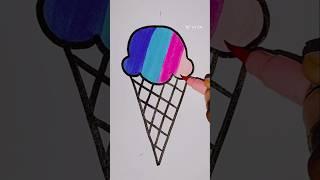 Drawing picture - draw an ice cream cone #shortsfeed #ytshorts #shorts #art