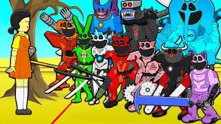 CIBORGOS BICHOS SONRIENTES & MONSTRUOS POPPY PLAYTIME 3 JUEGAN AL JUEGO DEL CALAMAR! Animación