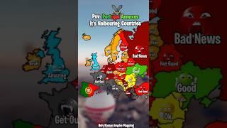 Pov: Portugal Annexes it's Neibouring Countries #europe #mapping #geography #countries #shorts