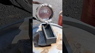 Pouring Molten Aluminium into Ingots #heinrichsmade #metalcasting #trending #music