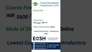 EOSH UK Environment Safety Courses | Cosmos International Training Institute (CITI)
