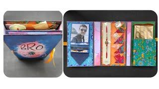DIY/how to make Trifold card with waterfall card, greeting card for brother(rakshabandhan special)
