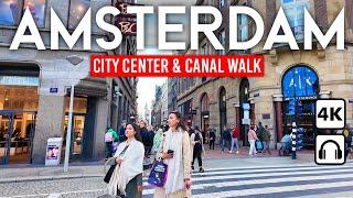 AMSTERDAM, Netherlands  4K Walking Tour In the City Of Dutch Charm