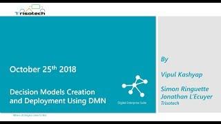 Decision Model Creation and Deployment Using DMN