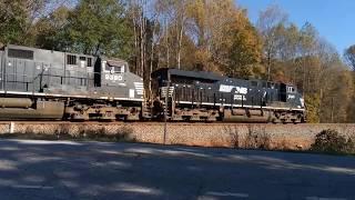 NS 212 Intermodal by Frey Creek  I couldn't tell if that was vulgar graffiti 11 10 19