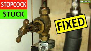 How to free a seized Stopcock DON'T DO THIS (even though it worked) - Stuck Water Shut Off Valve