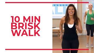 10 Minute BRISK WALK | At Home Workouts