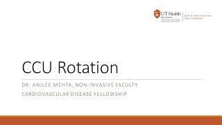 Dr. Anjlee Mehta, Coronary Care Unit Rotation