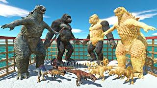 Honey War in Cage | Mutant Primates+King Kong + Godzilla+Carnivore Dinosaurs vs Honey Itself - ARBS