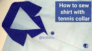 how to Sew Coat collar in shirt | Polo shirt | tennis collar