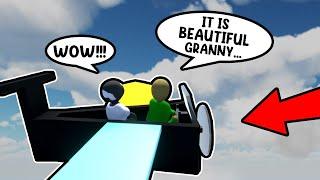 BALDI AND GRANNY FLYING REAL AIRPLANES in HUMAN FALL FLAT