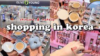 shopping in korea vlog  skincare & makeup haul + unboxing ️ what’s new at Oliveyoung 올영세일