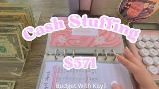 Cash Envelope Stuffing | Low Income $571 | 20 Year Old Budget