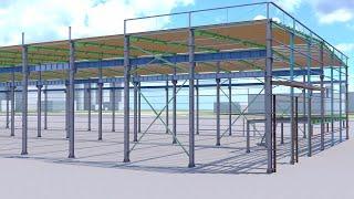 Steel structure installation guidance with 3D animation by CANGLONG Group