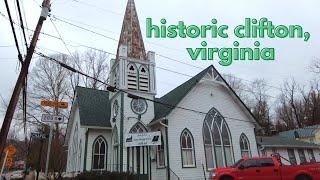 Walking Through Historic Clifton, Virginia | ASMR Small Town Sounds | Wander This Way