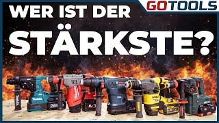 MORE POWER - Die 5 stärksten SDS-Plus Akku-Bohrhämmer | Akkusysteme mit 18V 28V 36V 40V und 54V