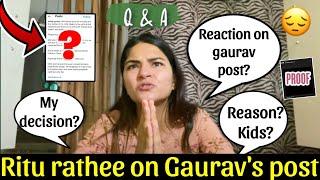 Flying beast divorce controversy: Ritu rathee on gaurav taneja's post? #flyingbeast